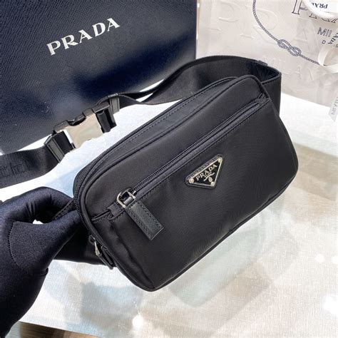 prada 2vl977_973_f0002_v_woo|Black Nylon and Saffiano Leather Belt Bag .